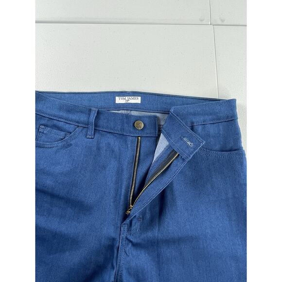 Tom James Blue Delta Smooth Indigo Blue Denim Jeans Size 32X29 Custom Bespoke - Picture 7 of 11